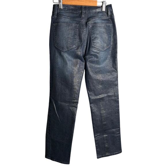 Frame Le High Straight Jeans Lizard Coated Size 24 - Picture 6 of 7